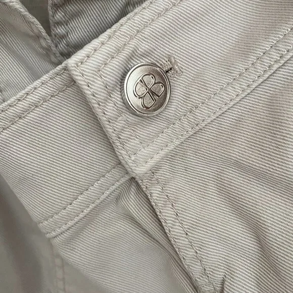Beige Designer Jean Jacket - Picture 5 of 10